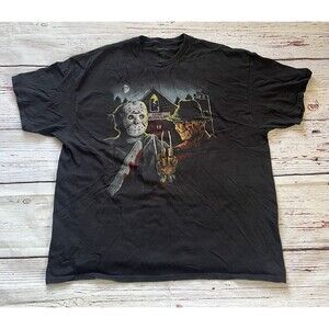 Freddy Krueger Jason Voorhees Nightmare On Elm Street T-Shirt Horror 2XL XXL